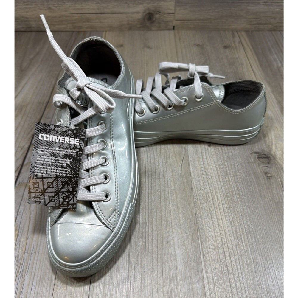 CONVERSE Chuck Taylor All Star Counter Climate OX Pure Silver Sneakers 8 NWT